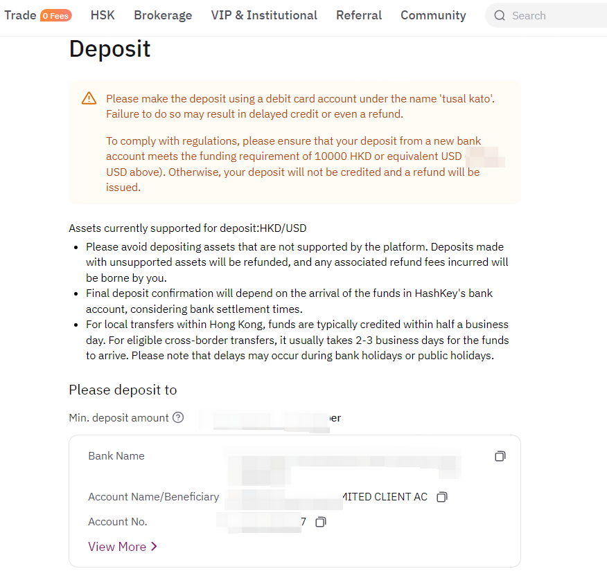 How to deposit fiat currency into your HashKey Exchange account ...