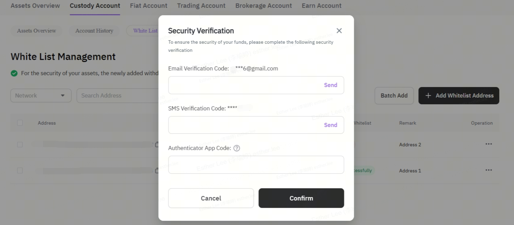 How to Swap Deposit/Withdrawal Whitelist Address – HashKey Exchange